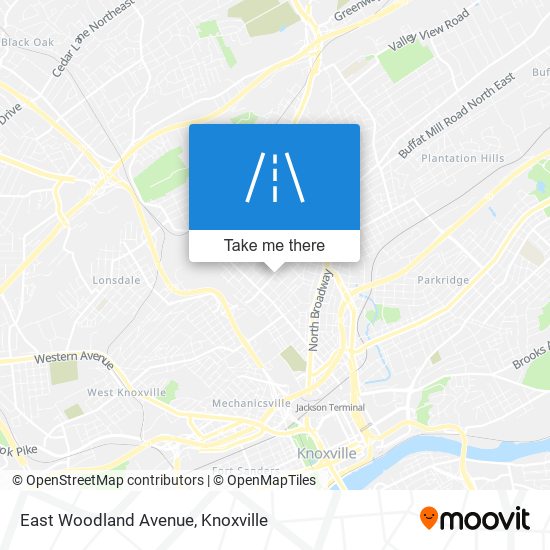 East Woodland Avenue map