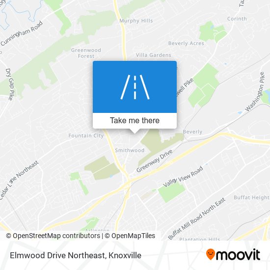 Elmwood Drive Northeast map