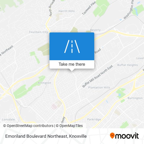 Mapa de Emoriland Boulevard Northeast