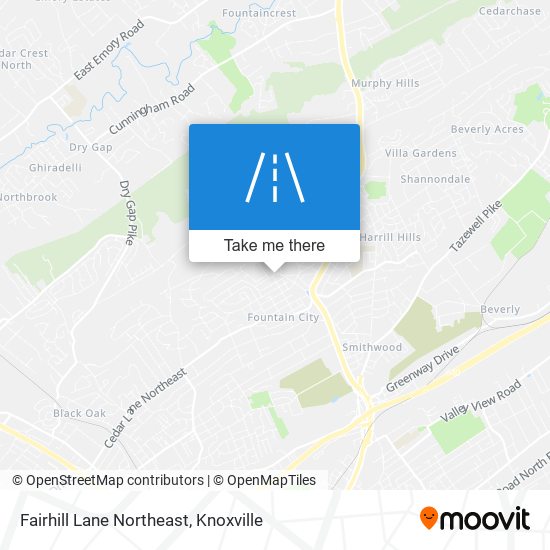 Fairhill Lane Northeast map