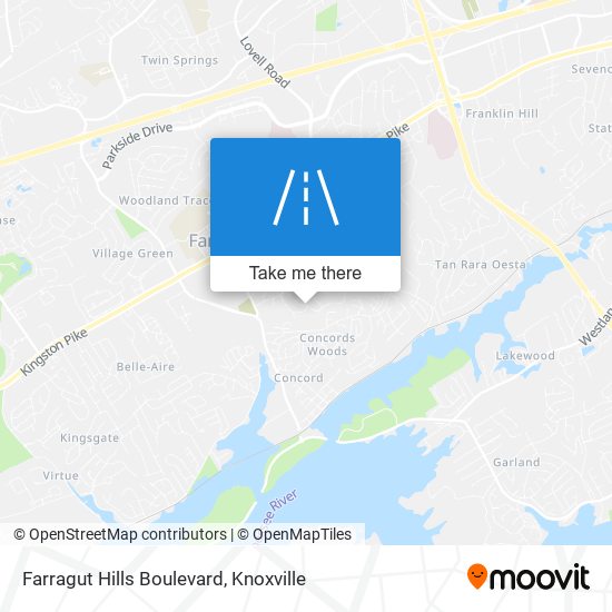 Farragut Hills Boulevard map