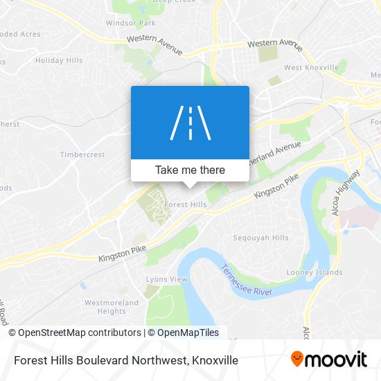 Forest Hills Boulevard Northwest map