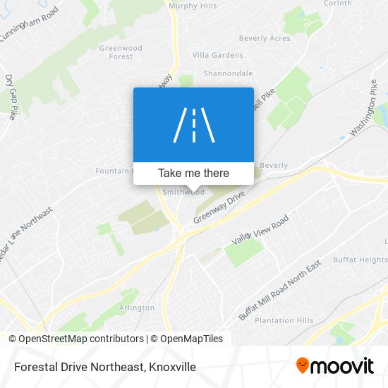 Forestal Drive Northeast map