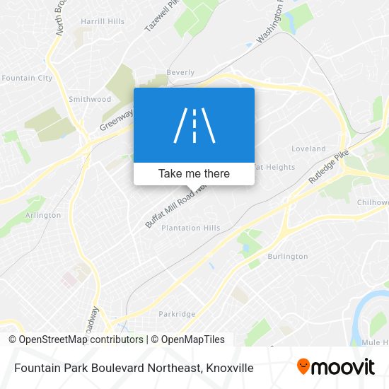 Mapa de Fountain Park Boulevard Northeast