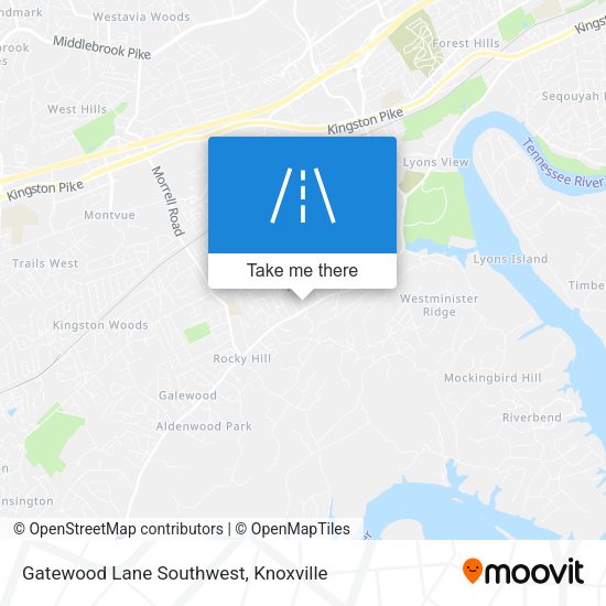 Gatewood Lane Southwest map