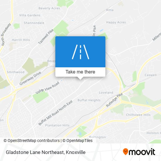 Mapa de Gladstone Lane Northeast