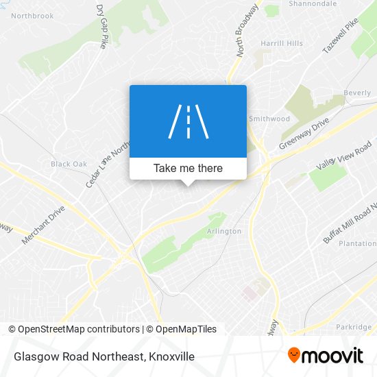 Mapa de Glasgow Road Northeast