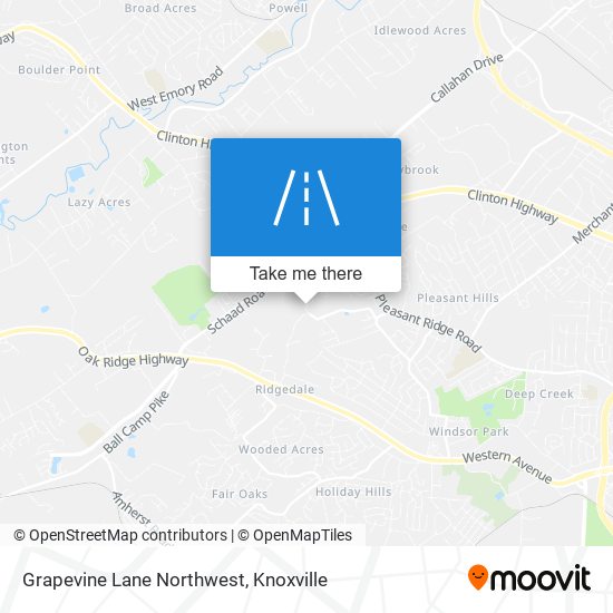 Grapevine Lane Northwest map