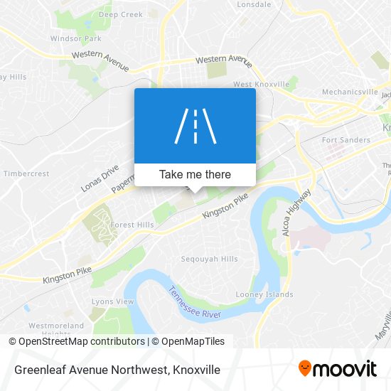 Greenleaf Avenue Northwest map