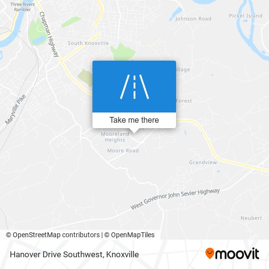 Mapa de Hanover Drive Southwest