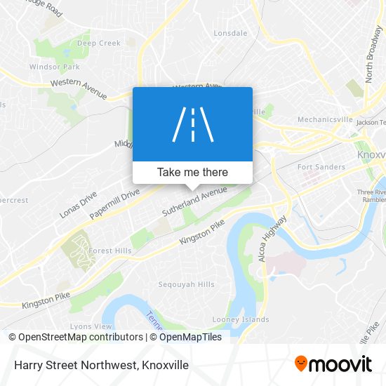 Mapa de Harry Street Northwest