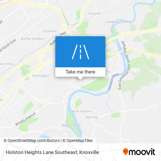 Holston Heights Lane Southeast map