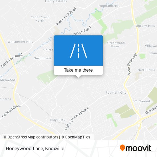 Honeywood Lane map