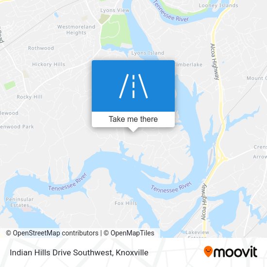 Indian Hills Drive Southwest map