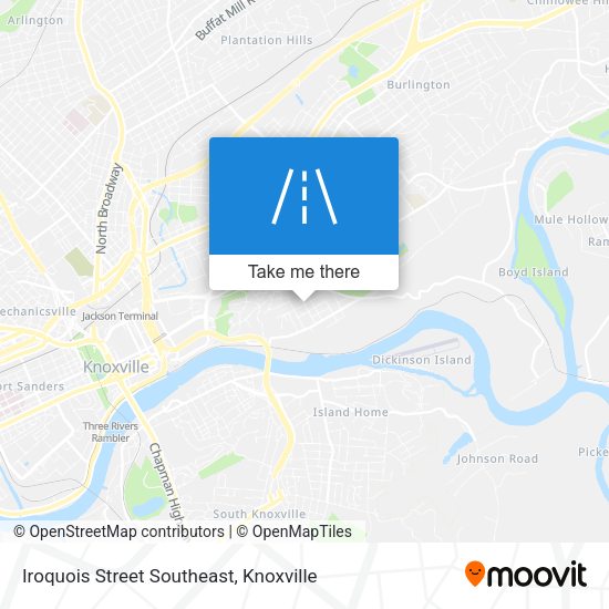 Iroquois Street Southeast map