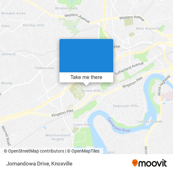Jomandowa Drive map