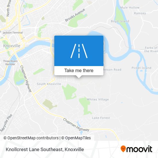 Knollcrest Lane Southeast map