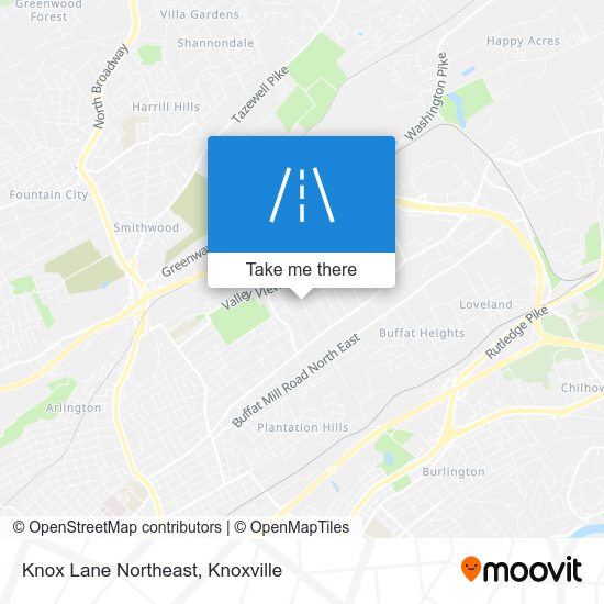 Knox Lane Northeast map