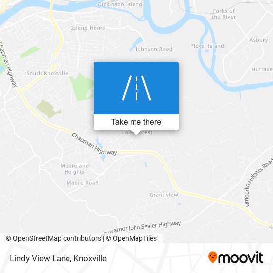 Lindy View Lane map