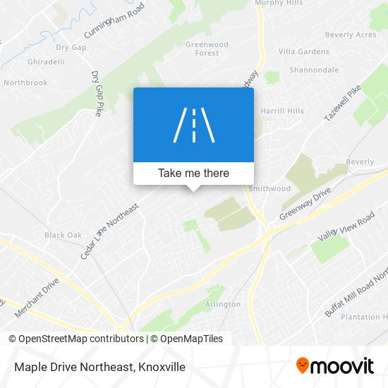 Mapa de Maple Drive Northeast