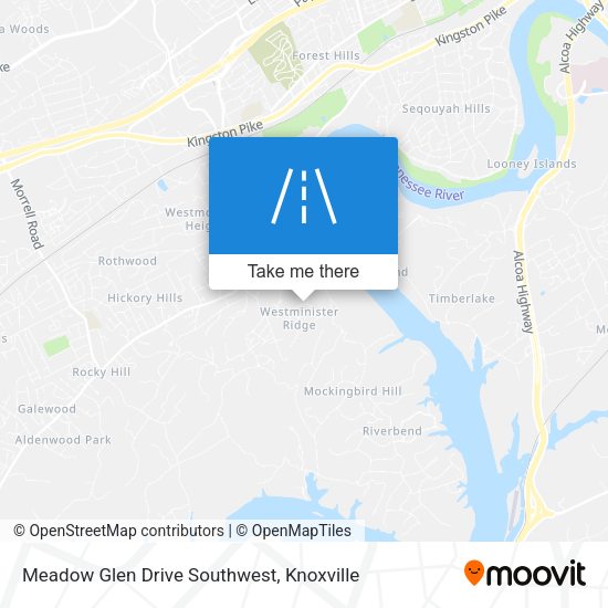 Mapa de Meadow Glen Drive Southwest