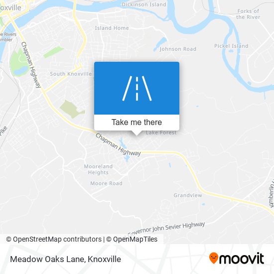 Meadow Oaks Lane map