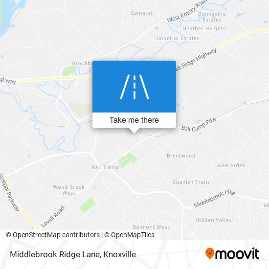 Middlebrook Ridge Lane map