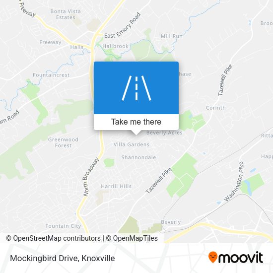 Mockingbird Drive map