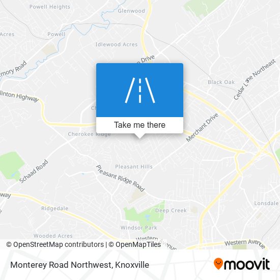 Monterey Road Northwest map