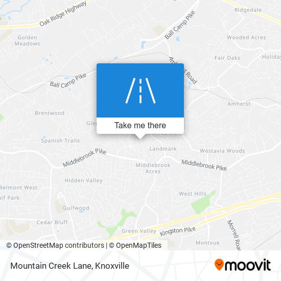 Mountain Creek Lane map