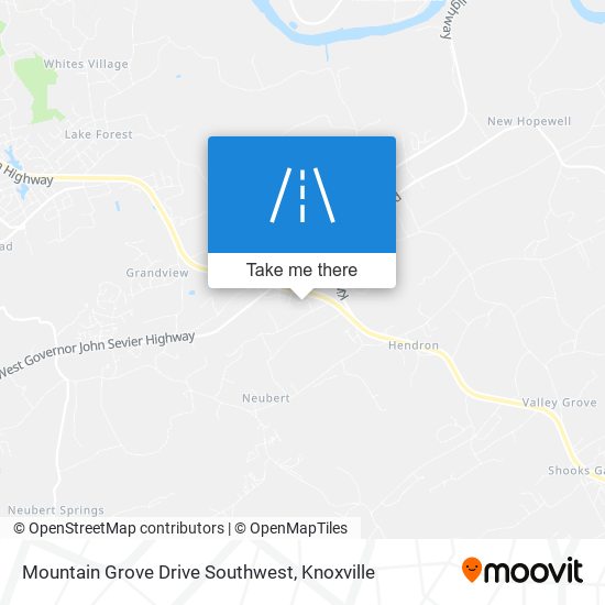 Mountain Grove Drive Southwest map