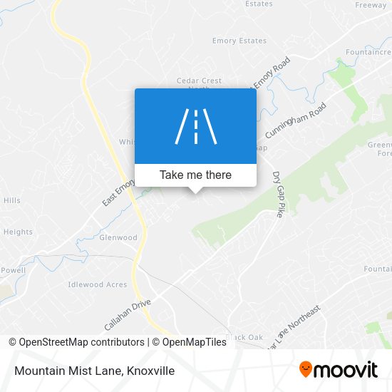 Mountain Mist Lane map