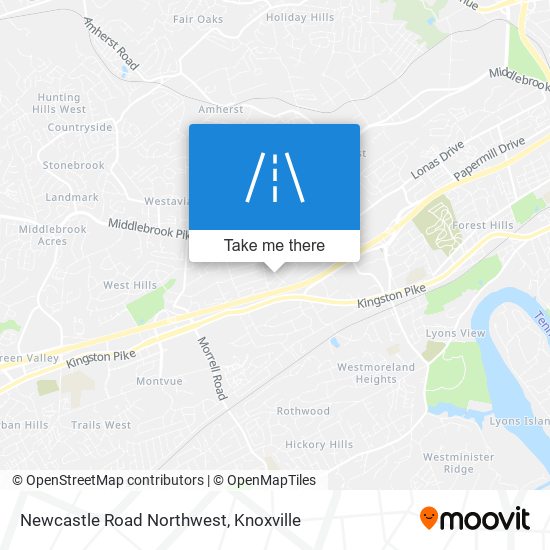 Newcastle Road Northwest map