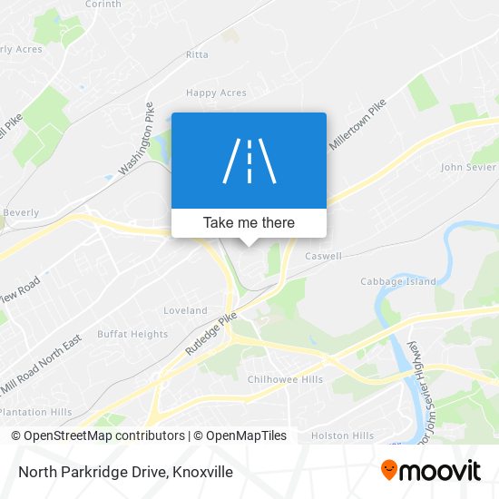 North Parkridge Drive map