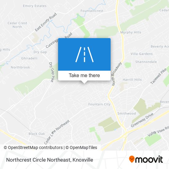 Northcrest Circle Northeast map