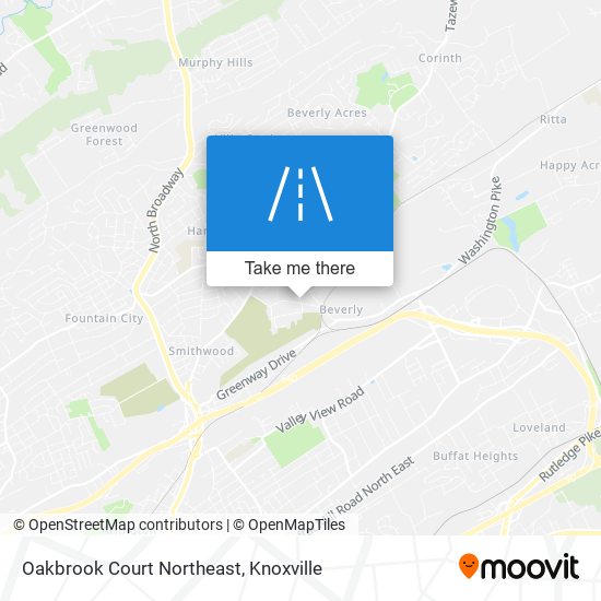 Mapa de Oakbrook Court Northeast