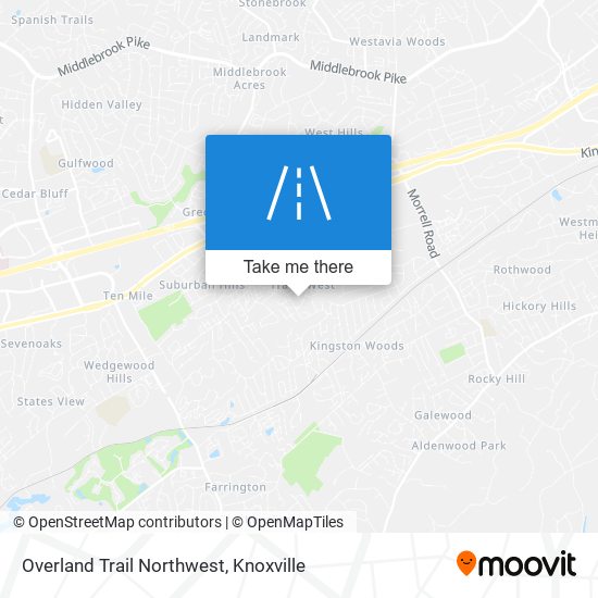 Overland Trail Northwest map