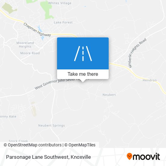 Parsonage Lane Southwest map