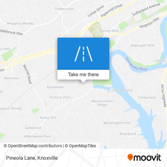 Pineola Lane map