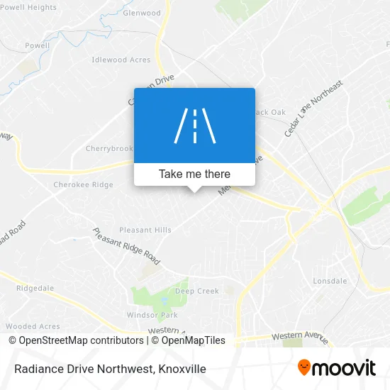 Radiance Drive Northwest map