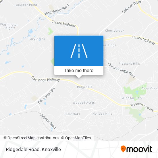 Ridgedale Road map