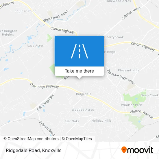 Ridgedale Road map