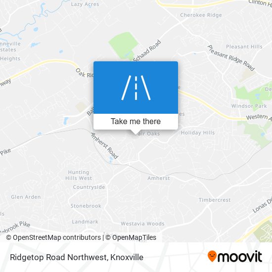 Ridgetop Road Northwest map