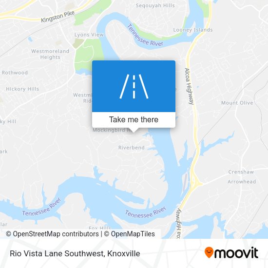 Rio Vista Lane Southwest map