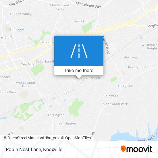 Robin Nest Lane map