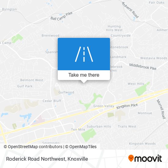 Roderick Road Northwest map