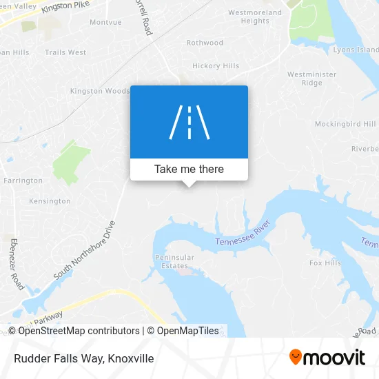 Rudder Falls Way map