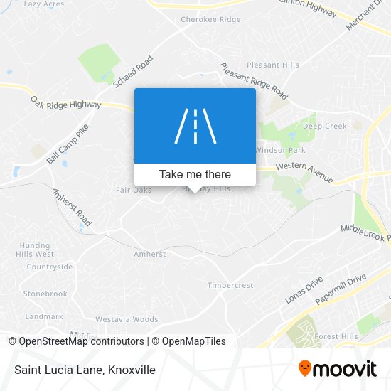 Mapa de Saint Lucia Lane