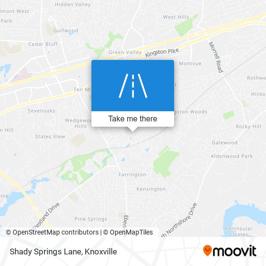 Shady Springs Lane map