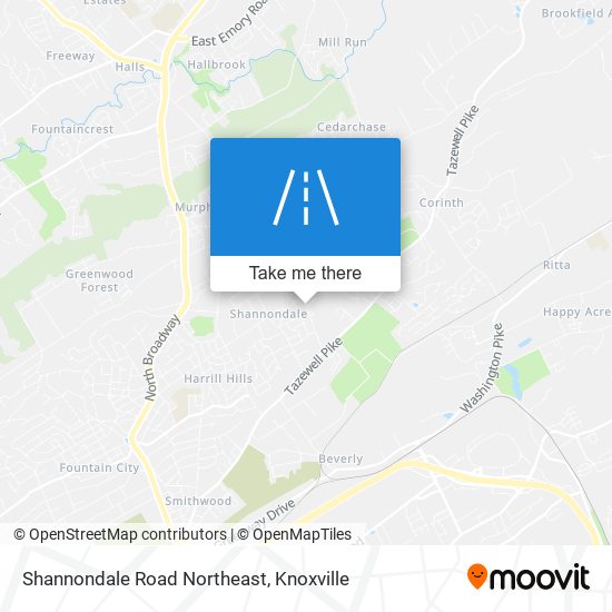 Mapa de Shannondale Road Northeast